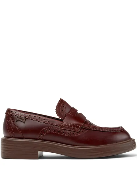 Camper Twins dean smooth penny loafers Brown K201873002
