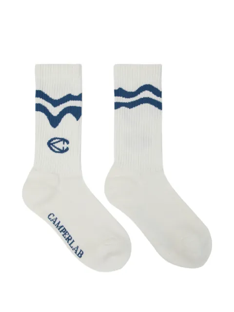 CamperLab logo-embroidered socks White AA00005003