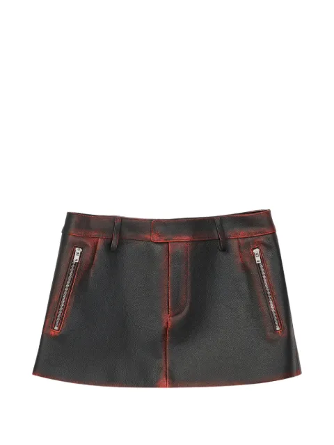 CamperLab zip fastening leather skirt Black AU00083001