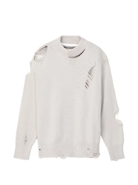CamperLab distressed crewneck sweater Neutrals AU00084002