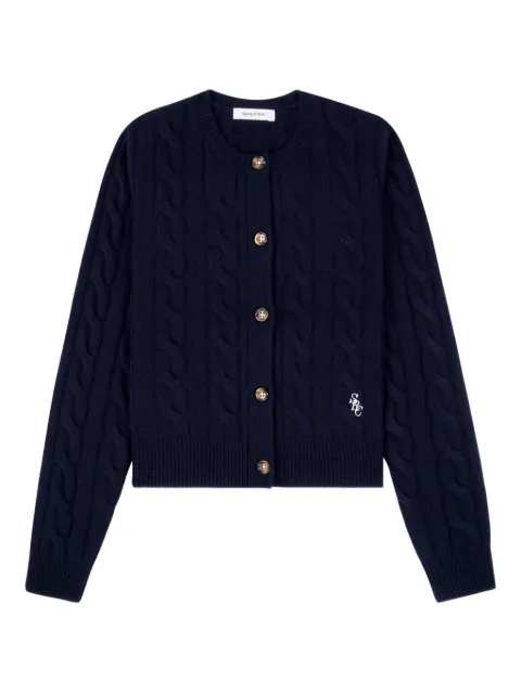 Sporty & Rich SRC cable-knit button cardigan Blue CA00365302BL106