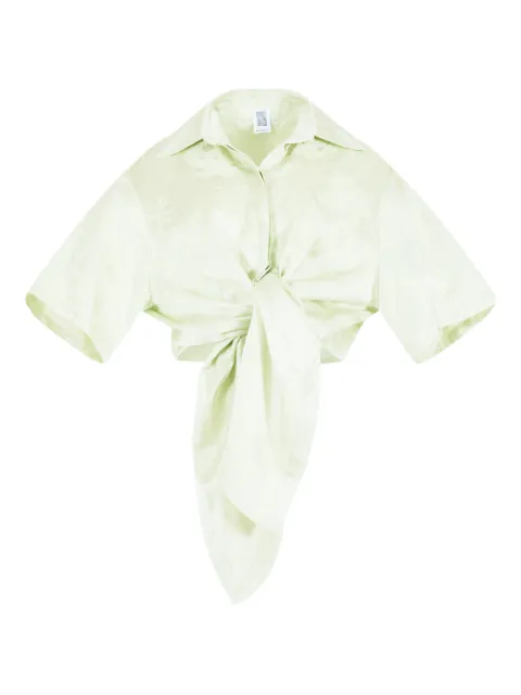 Rosie Assoulin Tie Me Up button-down shirt Green R251T20WV076337