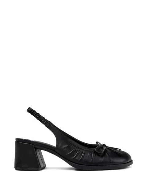 Camper leather bow-detail pumps Black K201896001