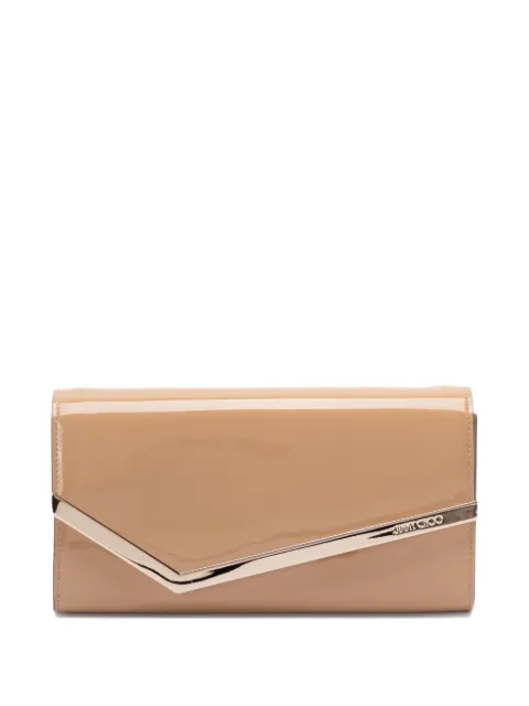Jimmy Choo Emmie clutch bag Neutrals EMMIEPATCHAILIGHTGOLD