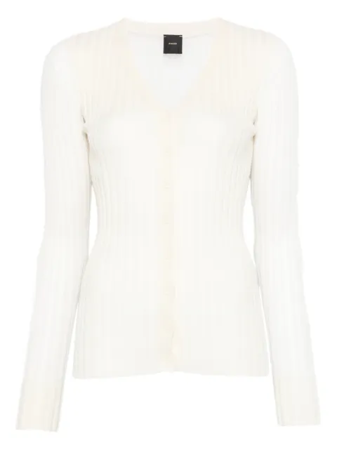 PINKO cardigan in lightweight ribbed knit Neutrals 106321A34B