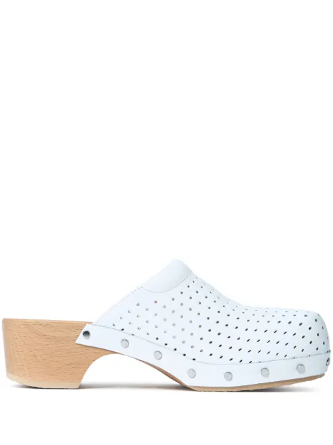 Balenciaga perforated heeled clogs White 827403WB2609000