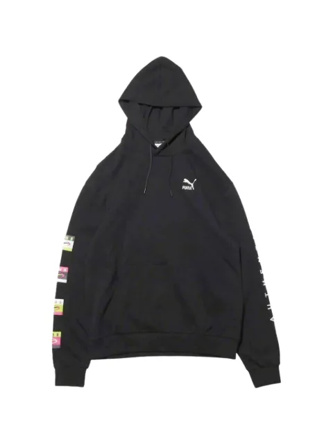 PUMA hooded logo-detail hoodie Black 57891201
