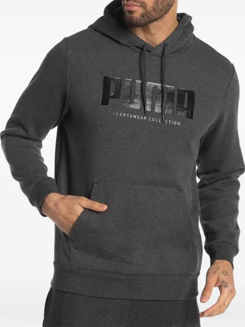 PUMA logo-print hoodie Grey 58185103