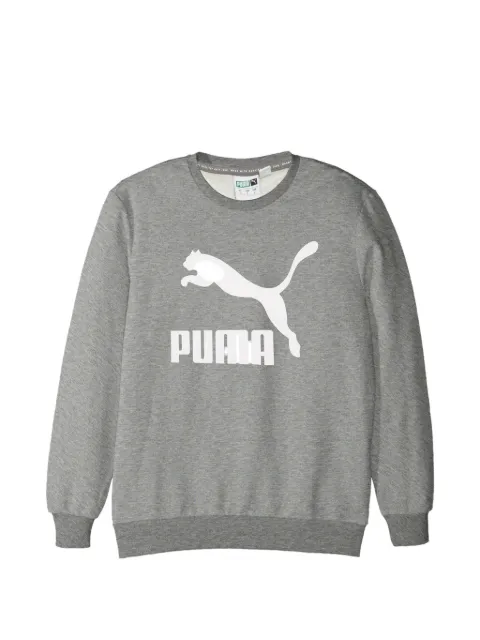 PUMA logo-print crew-neck sweatshirt Grey 578072