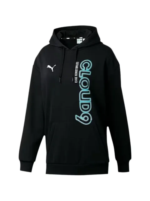 PUMA logo-print hoodie Black 58389801