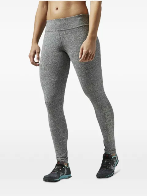 Reebok logo-lettering leggings Grey AJ3767