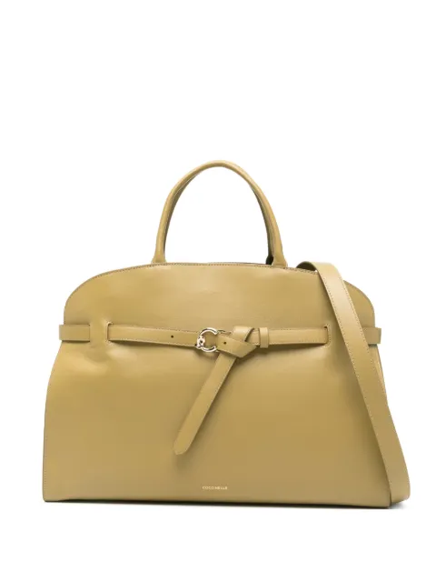 Coccinelle large Sabine buckled tote bag Green E1TLA180101