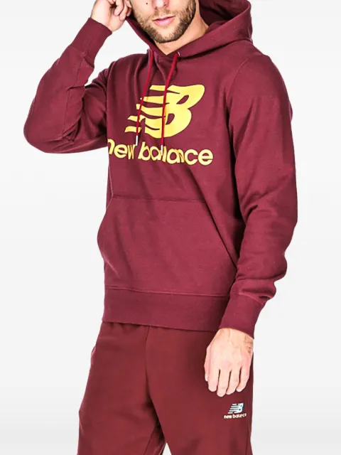 New Balance stacked logo-detail hoodie Red MT03558GTH