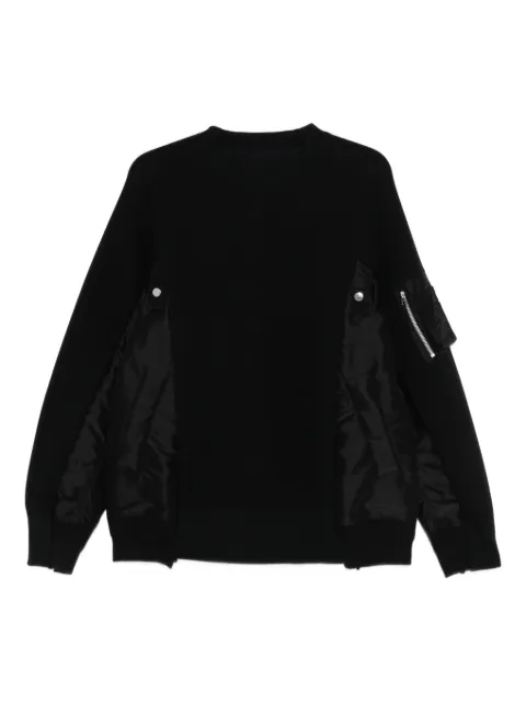 sacai pocket-detail sweatshirt Black SCM326