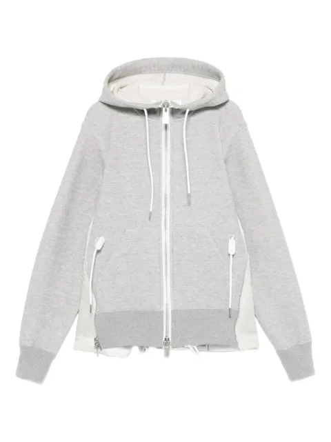 sacai panelled hoodie Grey SCW343