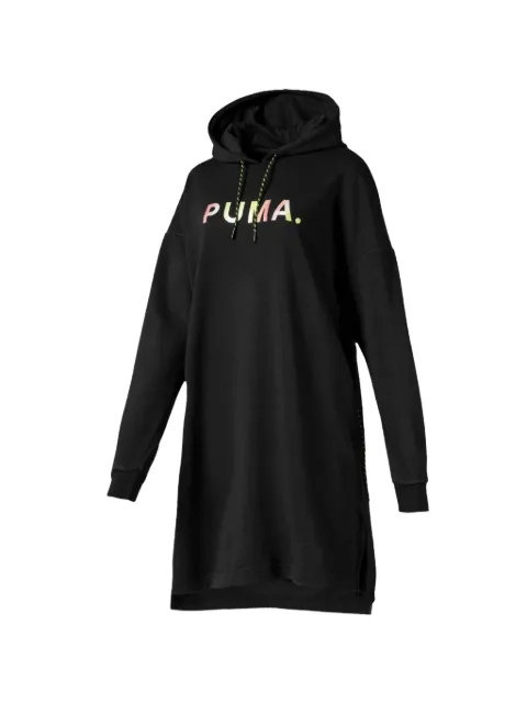 PUMA hooded long-sleeved dress Black 595512