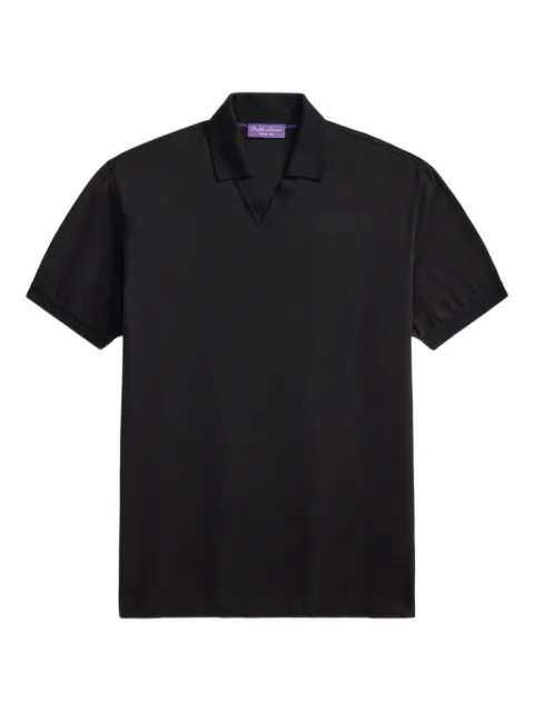 Ralph Lauren Purple Label V-neck short-sleeve T-shirt Black 790P10996002