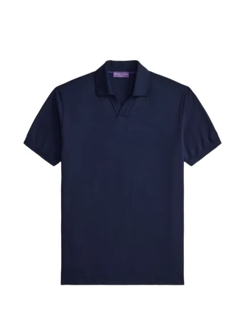 Ralph Lauren Purple Label polo-collar T-shirt Blue 790P10996001