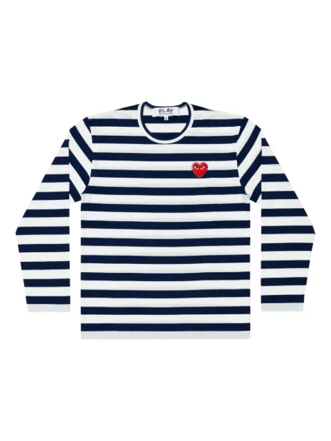 Comme Des Garçons Play striped T-shirt Black AXT805051