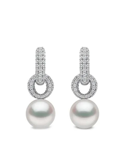 Yoko London O by Yoko diamond and pearl earrings Silver YSG1029E7W