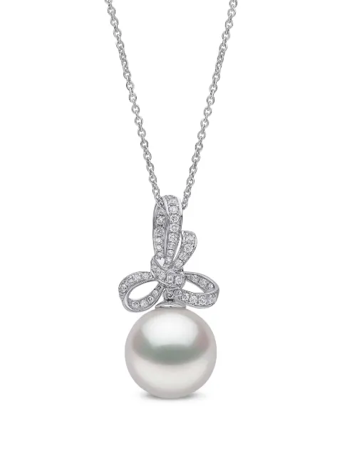 Yoko London Contessa diamond and pearl pendant Silver CS1025P7W