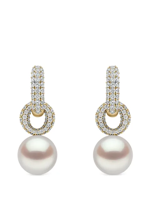 Yoko London O by Yoko diamond and pearl earrings Gold YSG1029E6W