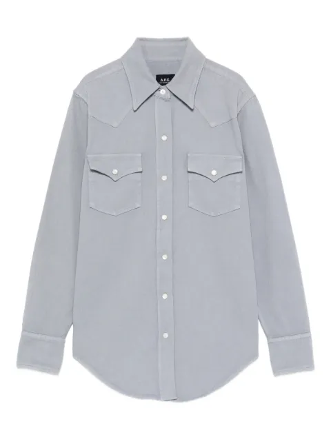 A.P.C. flap-pockets shirt Grey COHLDF12644