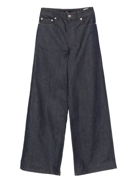 A.P.C. logo-embroidered jeans Blue COGDFF09246