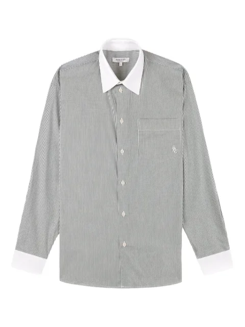 Sporty & Rich striped chest-pocket shirt Green SI01961302ST71
