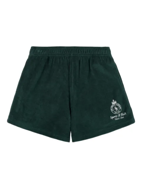 Sporty & Rich logo-embroidery shorts Green SH00161426GR55
