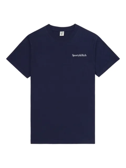 Sporty & Rich logo-print T-shirt Blue TO04361300BL106