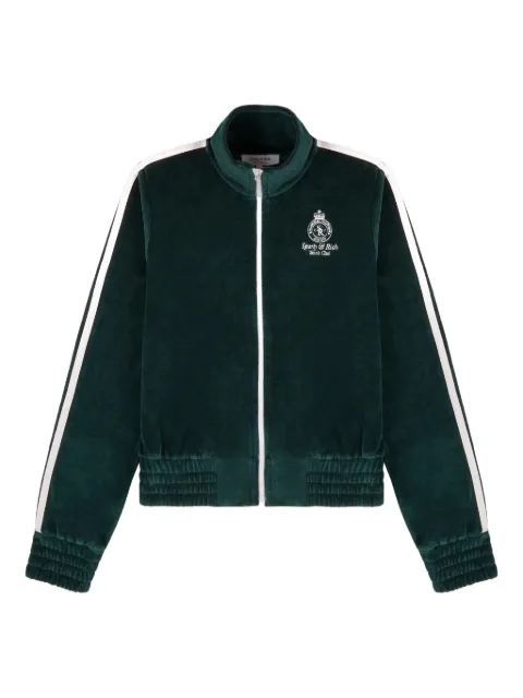 Sporty & Rich zip-up striped sweater Green JA06761426GR5
