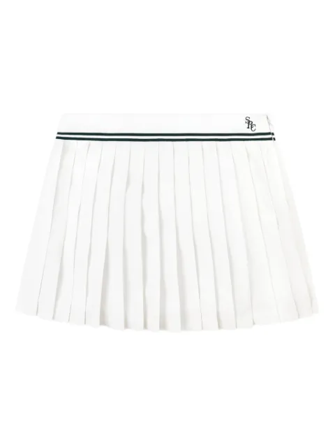 Sporty & Rich pleated striped mini skirt White SK01261302WH61