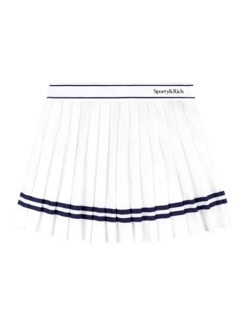 Sporty & Rich striped pleated mini skirt White SK00561300WH50