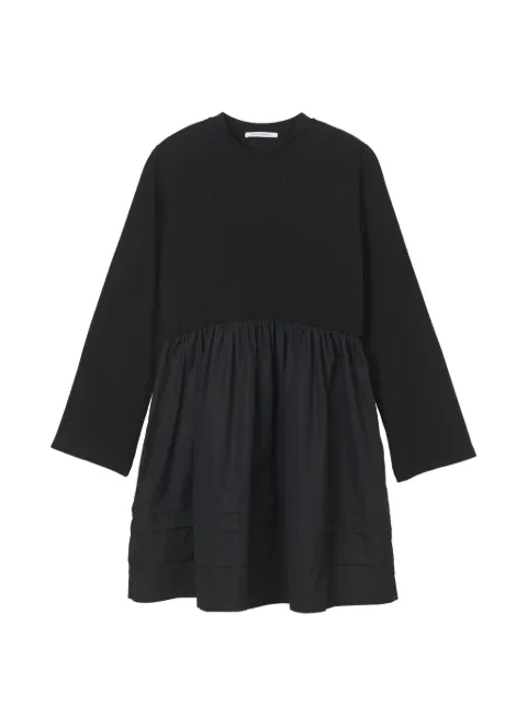 Cecilie Bahnsen Bradley long-sleeve gathered-waist midi dress Black 225RTW19007