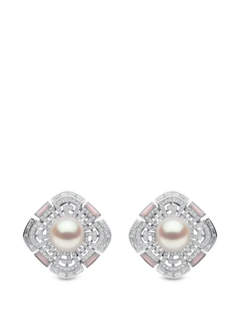 Yoko London Cleopatra South Sea pearl and diamond earrings Silver PH1032E7W