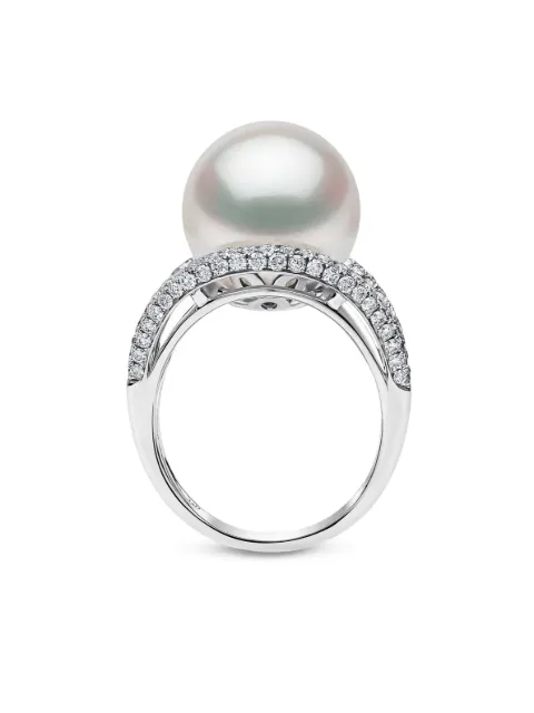 Yoko London Duchess south sea pearl and diamond pavé Ring Silver DU1080R7W