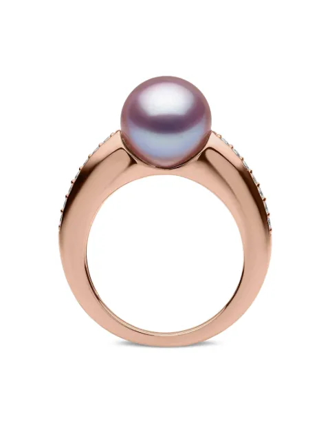 Yoko London O by Yoko diamond and pearl ring Pink YSG1024R9FN