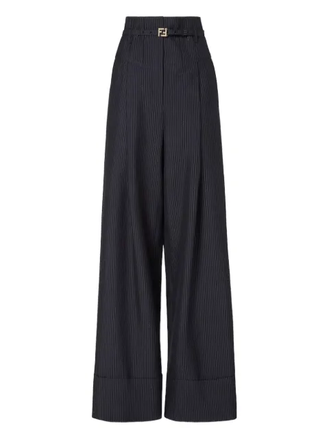 FENDI Black pinstriped wool trousers Black FCD2C2025120325