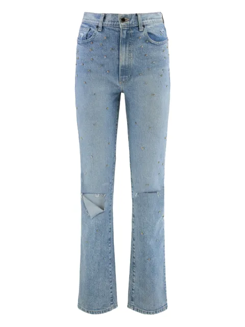 Le Jean studded distressed jeans Blue W123500
