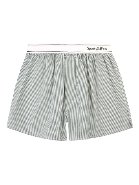 Sporty & Rich striped waistband shorts White SH01561300ST71
