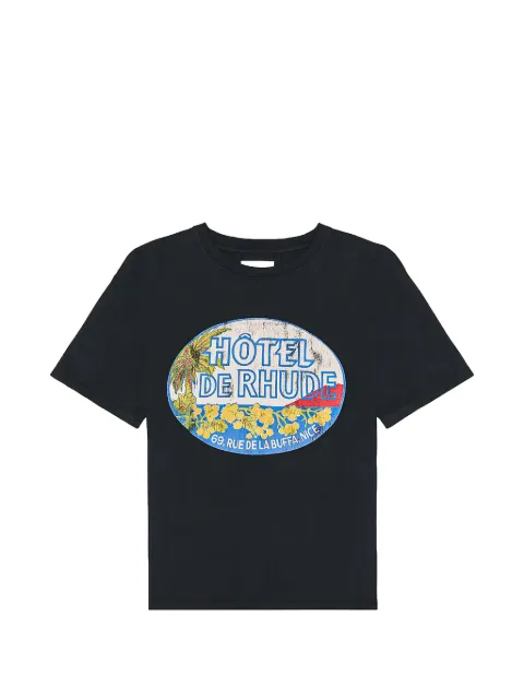 RHUDE logo-print short-sleeve T-shirt Black RHPS24TT04012610
