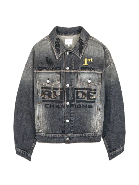 RHUDE tire denim trucker jacket Grey RHFW25JA04012