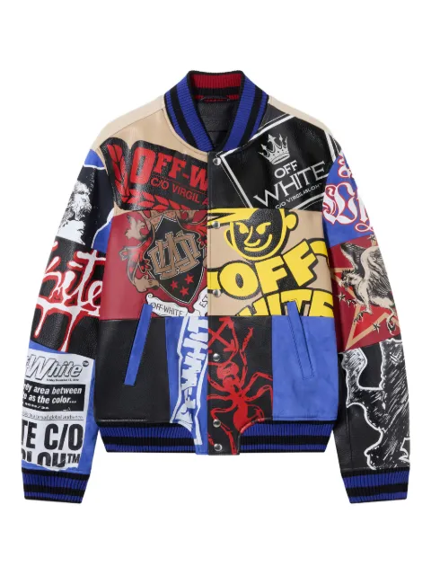 Off-White Varsity multi-patch jacket Black OMJA13MF25LEA0018484
