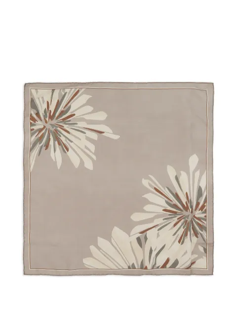 Brunello Cucinelli floral-print scarf Green MFOU0025C009