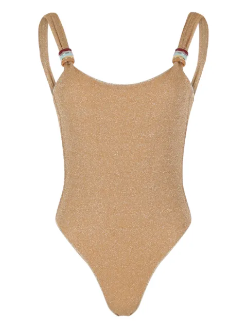 Oséree decorative-rings swimsuit Gold AMS261