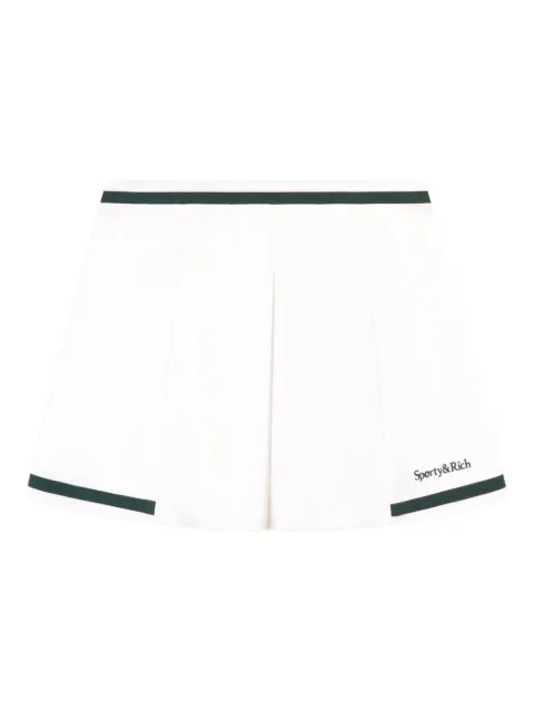 Sporty & Rich Mila striped pleated mini skirt White SK01161300WH12