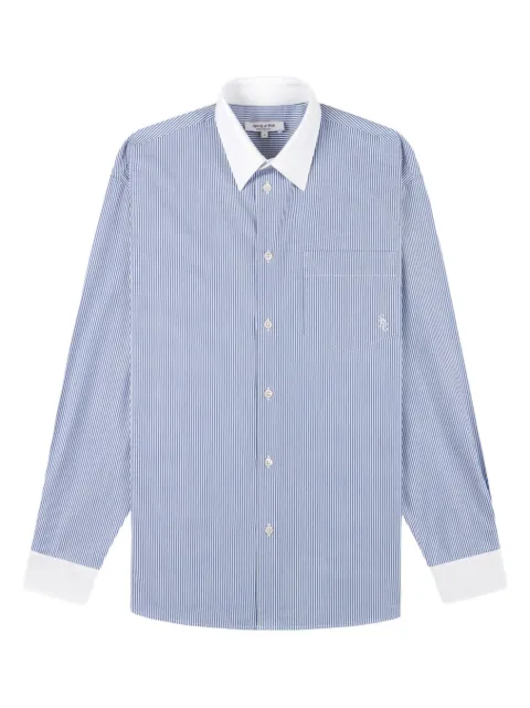 Sporty & Rich striped collared shirt Blue SI01961302ST09