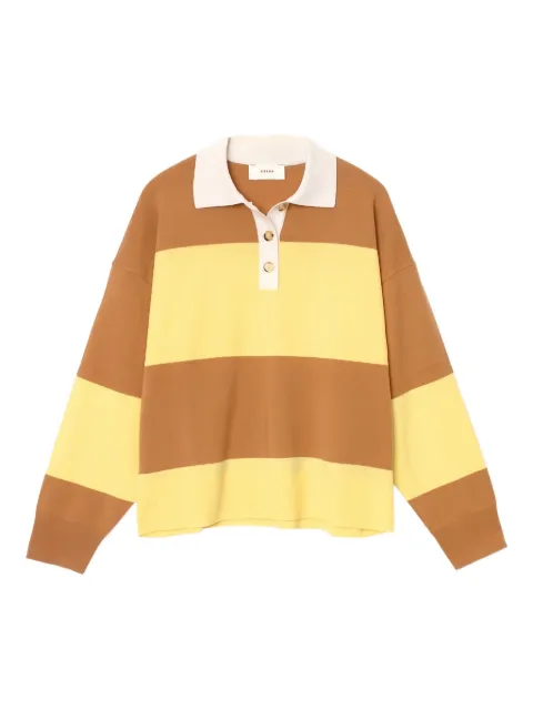 Xirena striped polo shirt Brown X9WSS045