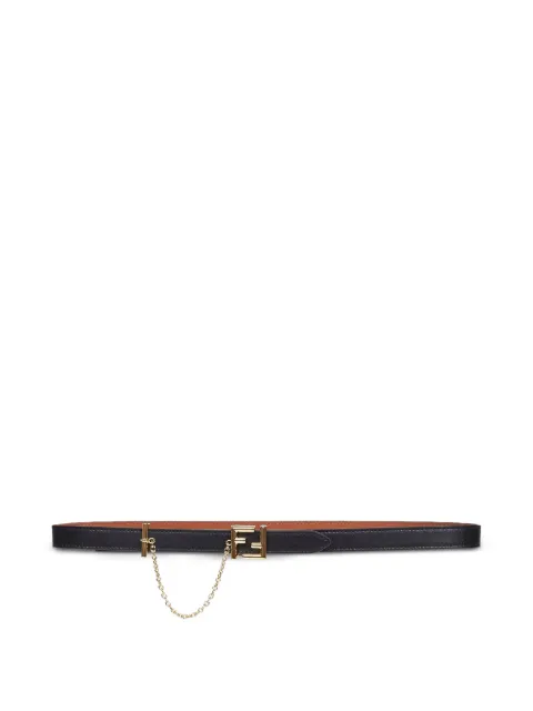 FENDI FF buckle chain belt Black 8C0761ASUO